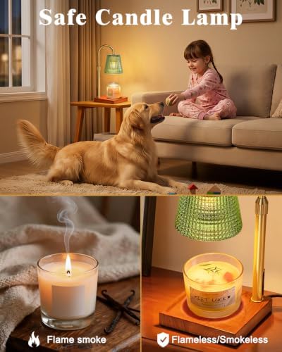 Green Candle Warmer Lamp with Timer, House Warming Gifts New Home Decor - Image 4