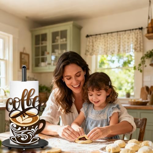 Coffee Paper Towel Holder, Coffee Decor for Countertop Cute Vintage Home Table, Housewarming Birthday Gifts for Cafe Lovers - Image 6