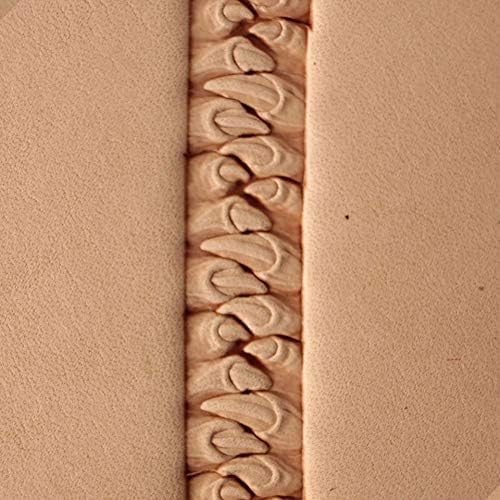 DandS ltd Teeth Leather Stamp Tool, Professional Steel Craft Tool for Leatherworking, Embossing, Carving & Stamping Leather Projects, Belts, Wallets & DIY Projects, Compatible with Mallet, #406