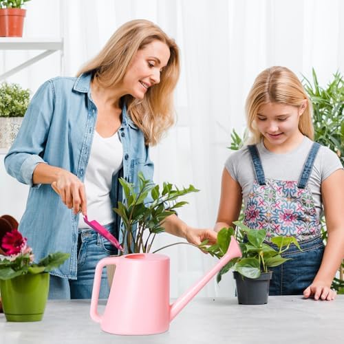 ZXJ Plant Watering Can - for Indoor and Outdoor Home Garden Plants - with Long Spout - Pink - 1/2 Gallon - Image 6