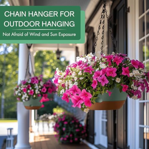 montresor 8 Inch Macrame Self Watering Hanging Planters for Indoor/Outdoor - Image 3