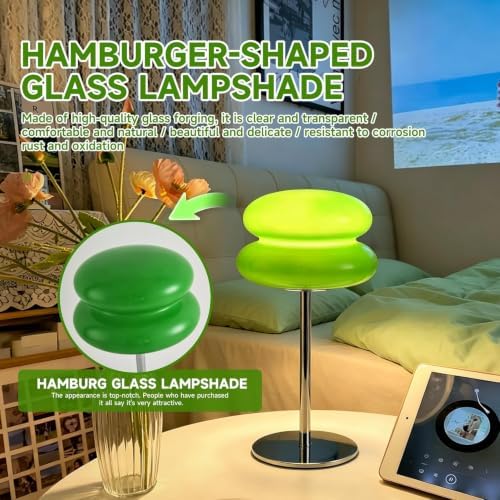 taotanra- Bread Table lamp Cream-Style Creative Bread lamp - Children's Room Night Light Birthday Gift Cute dimmable Sleep Atmosphere Light Home Decoration Item -Orange (Green) - Image 3