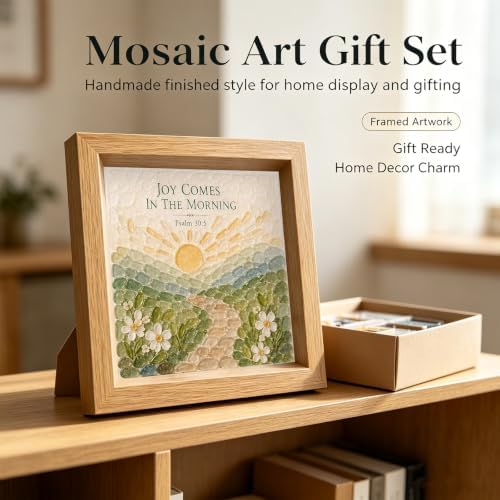 FRANDEK Mosaic Art Kit for Adults Acrylic Gem Craft Nature Theme Decor - Image 7