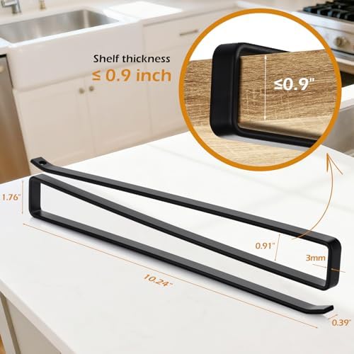 Tumbler Lid Organizer, Under Cabinet Cup Lid Holder, Black - Image 3