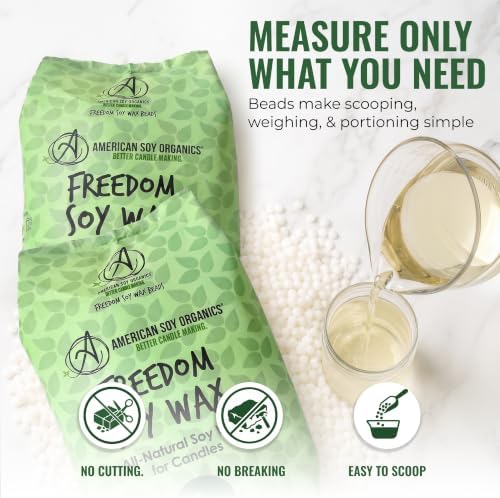 American Soy Organics Freedom Soy Wax Beads, All-Natural Candle Wax, 10 lbs - Image 3