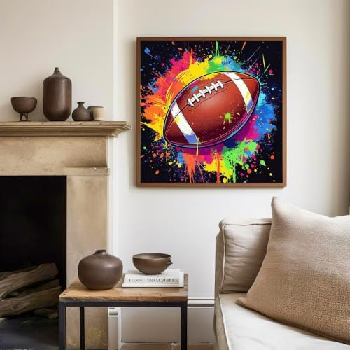 Mandun Football Paint by Numbers Kit for Kids, 8x8 inch - Image 3