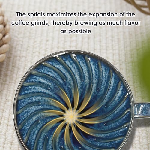 Pour Over Coffee Maker & Ceramic Dripper, 1-4 Cup Porcelain V60 Filter Cone - Image 4