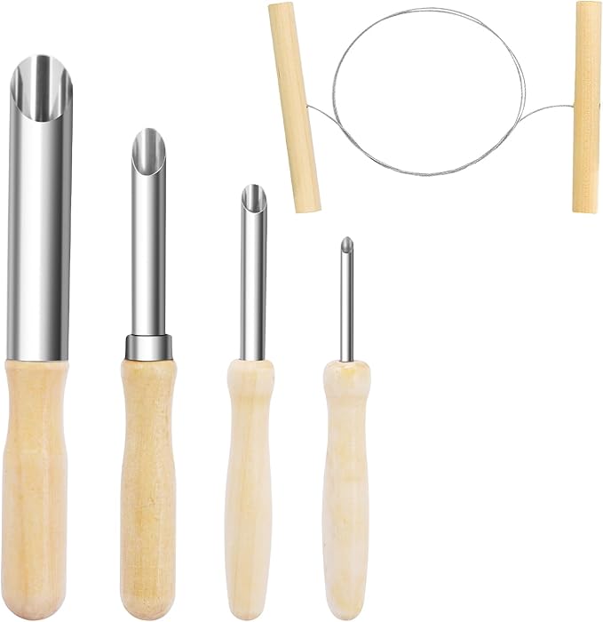 eZAKKA Clay Tools, Sculpting Tools, Pottery Tools and Supplies for Clay Ceramic Production, Carving Modeling, 4+1 Pcs