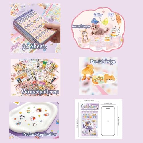 Stickers Book for Scrapbook Sppulies,700+ Kawaii Stickers for Journaling - Image 5