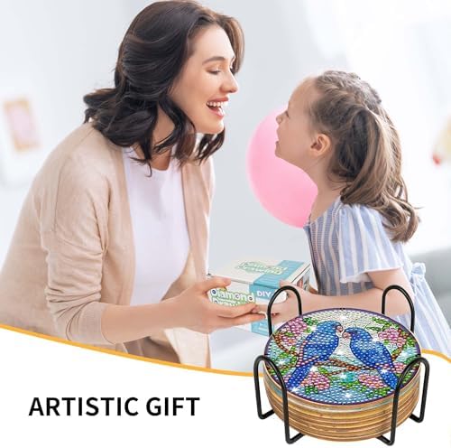 Hummingbird Diamond Art Coasters, Diamond Painting Coaster Kit for Adults - Image 5