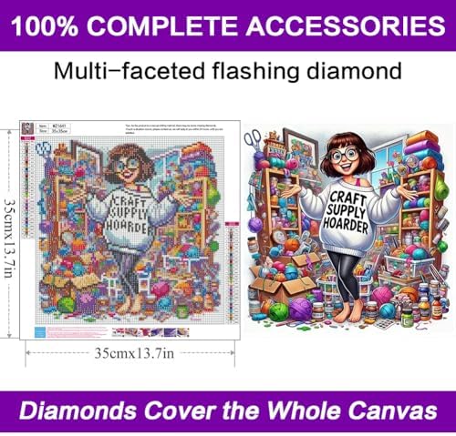 Diamond Art Kits for Adults, Craft Supply Hoarder Diamond Art Painting Kits - Image 4