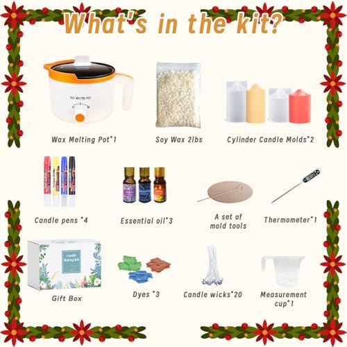 Ksedcon DIY Candle Making Kit for Adult Beginners with Molds - Image 2