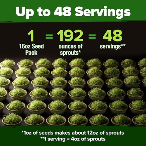 HOME GROWN Sprouting Seeds Mix 118,200 Microgreen Seeds 16 oz Resealable - Image 4