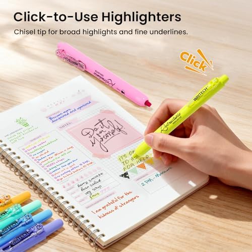 WRITECH Gel Pens Journaling Highlighters: Pastel 2-in-1 Journal Set 10ct - Image 3