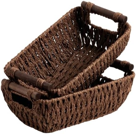 StorageWorks Small Baskets for Organizing, Woven Basket for Shelves by StorageWorks