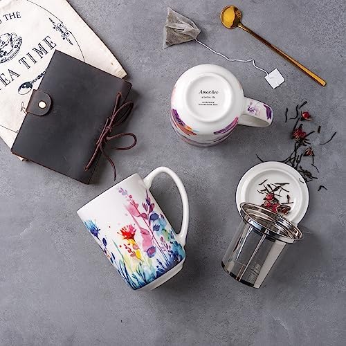 AmorArc Tea Cup With Infuser and Lid, 18oz Loose Leaf Tea Mug With Steeper - Image 5