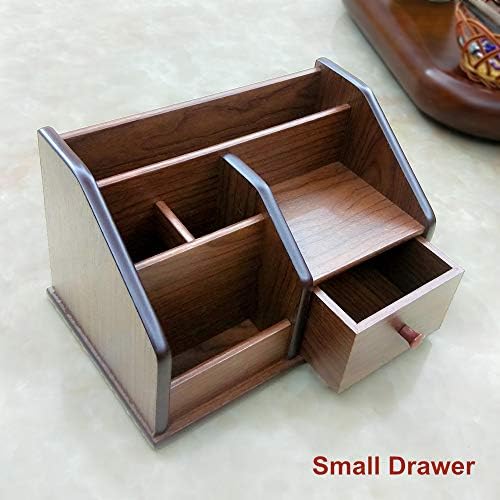 N Desk organizer wood with small drawer Office and Home organization like remote control holder pencil holder HeBen1029 - Image 5