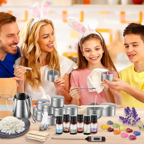Haccah Complete Candle Making Kit,Candle Making Supplies,DIY Arts and Crafts Kits for Adults,Beginners,Including Wax, Wicks, 6 Kinds of Scents,Dyes,Melting Pot,Candle tins - Image 2