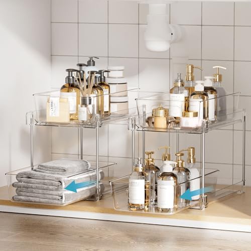 Vtopmart 8 Pack Pull Out Bathroom Under Sink Organizer (S-Standard) - Image 3