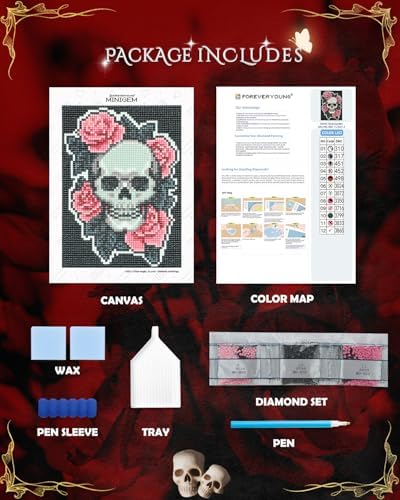 forever young Skull Garden Minigem Horror Diamond Painting Kits for Adults - Image 7