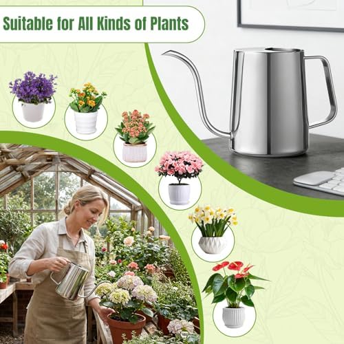 Plant Watering Can, 304 Stainless Steel Watering Can Indoor, 34 oz - Image 6