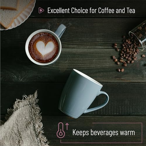 BTaT- Porcelain Coffee Mugs Set, 16 Ounces, 4 Pack, Black Ceramic Coffee Mugs with Handle, Restaurant Cups for Mocha, Tea, Cappuccino, Cocoa, Cereal, Mug Gift Set, Dishwasher Safe - Image 4
