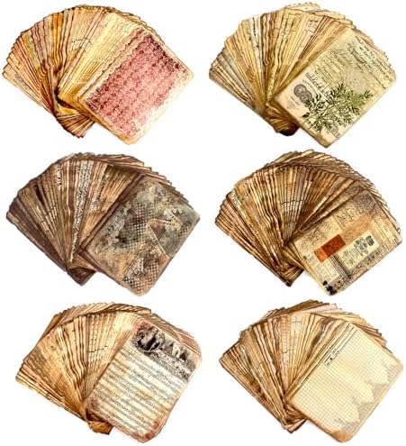 300 Sheets Vintage Scrapbook Paper, Scrapbooking Journaling Supplies Decorative Craft Paper Kits, Ephemera for Junk Journals, Albumn, DIY Crafts Arts by Diuhofart