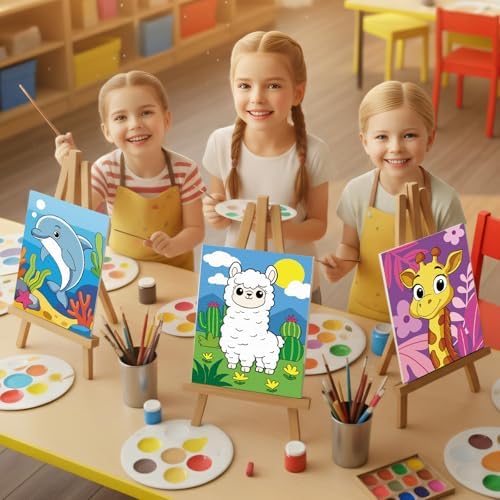 Louise Maelys 5x7Inch Pre Drawn Canvas for Painting for Kids, 12Pack - Image 6