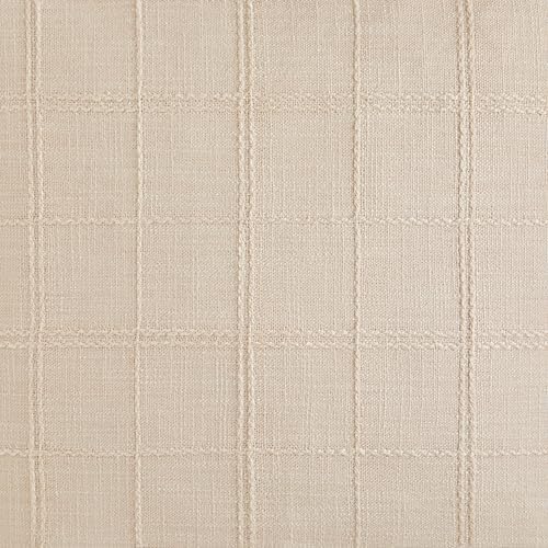 ZeeMart Linen Checked Farmhouse Table Runner, 13x36 Inches Neutral Beige - Image 6
