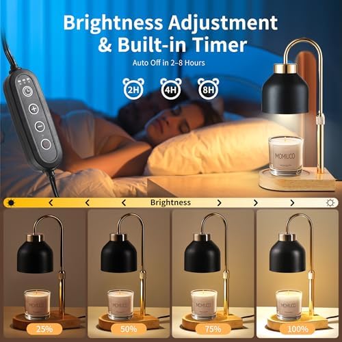 Candle Warmer Lamp with Timer, Height Adjustable Wax Melt Warmer - Image 4