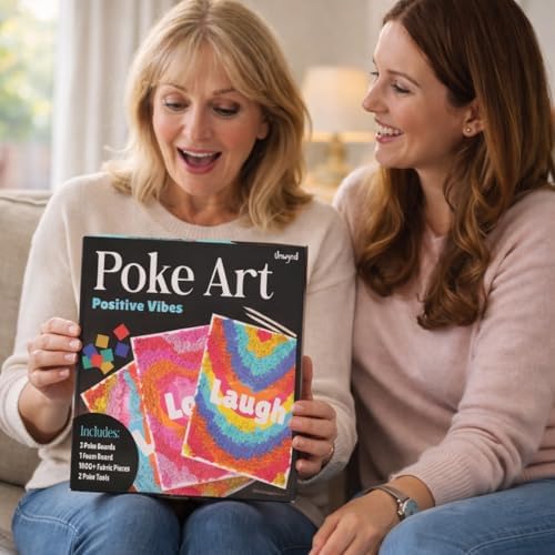 Unwynd Poke Art Positive Vibes Flower Bouquet Kit for Adults, Women & Teens - Image 3
