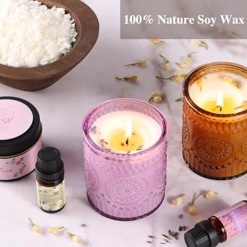 DARJEN Candle Making Kit for Adults, 8 Jars & Tins Soy Wax Scented DIY Set - Image 5