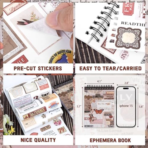 622PCS Vintage Washi Sticker Book Scrapbooking Stickers - Image 3