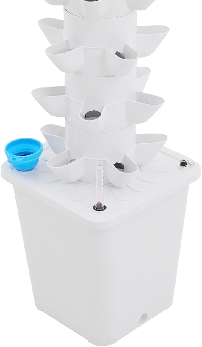 Hydroponic Growing System, 45 Pods Vertical 9 Tiers Hydroponic Tower, Home Hydronic Garden with Water Pump, Water Circulation Plants Germination Kit for Indoor Herbs Fruits & Vegetables