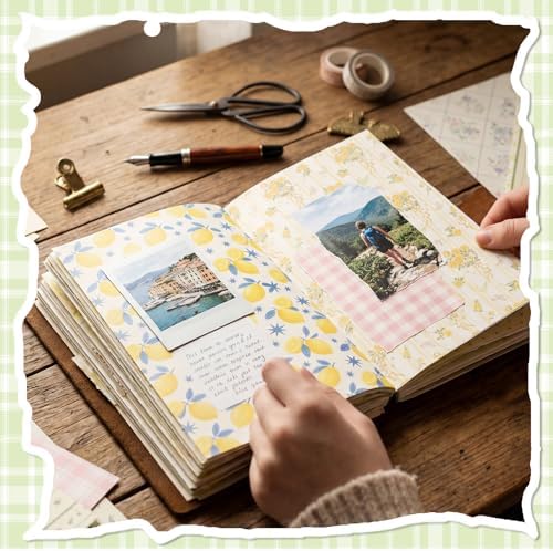 BESARME Scrapbook Paper, 60 Sheets, Double-Sided Floral, 5.5 x 8.3 in - Image 5