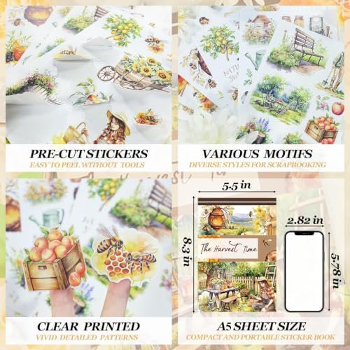 500PCS Stickers for Scrapbooking Supplies,Fall Sticker Book for Journaling - Image 5