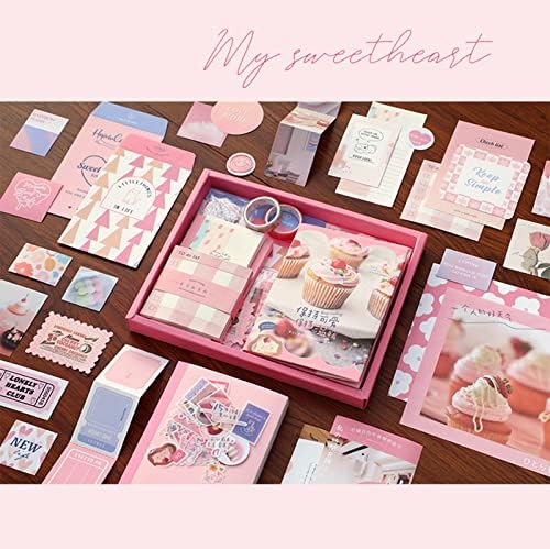 UPSYTIO Vintage Scrapbook Kit, Journaling Scrapbooking Supplies with A6 Grid Notebook, Aesthetic Paper, Stickers, Washi Tape for DIY Craft - Image 3