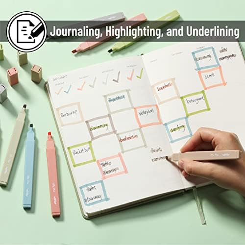 Mr. Pen- Aesthetic Highlighters No Bleed, 8 Pack, Vintage Colors | Chisel Tip, Cute Highlighters Assorted Colors for Journaling, Highlighting, Underlining, Fast Dry, Back to School Supplies - Image 6