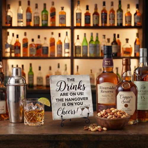 Bar Signs for Home Bar Decor, Rustic Bar Accessories for Man Cave - Image 4