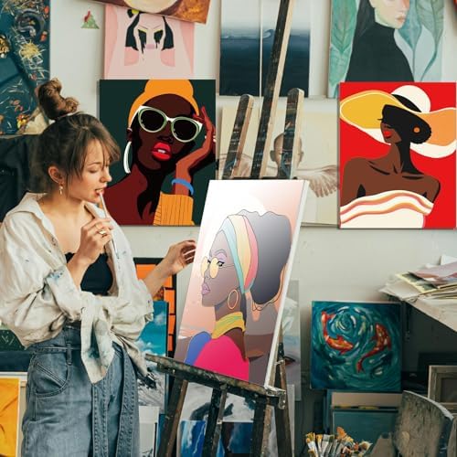 Ctosree 12 Pcs Pre Drawn Canvas for Painting,Cool Art Style,8 x 10 Inch - Image 4