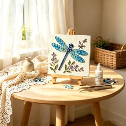 Garden Flowerpot Mosaic Art Kit Floral,Mosaic Art Kits for Adults，Style G - Image 4