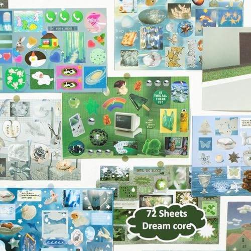 72 Sheets Japanese Sticker Book for Scrapbook Junk Journal (Lightdream) - Image 4