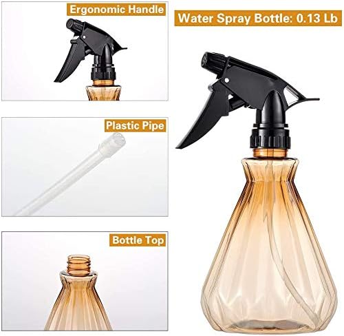 Yrzper Watering Can for Indoor Plants, Plant Mister Spray Bottle with Detachable Nozzle for Plants,Succulents, Garden Flowers Mist Small Modern Translucent Sprayer Bottle for Bonsai Plants (Brown) - Image 4