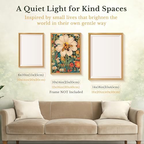 DIAMONDOUBLE Premium Diamond Art Kit for Adults on Velvet Canvas, 12x16 5D Full Drill Small Diamond Painting Kit for Beginners, Bee & Flower Hand-Drawn Design with Mixed Acrylic Round & Mini Diamonds - Image 2