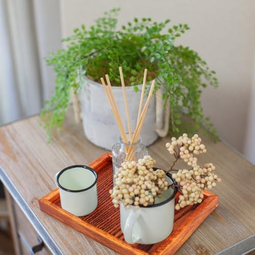 Wood Tray, Small Square Tea Tray Home Decor Serving Trays Platter for Living Room, Coffee Table, Breakfast in Bed, Candle Display (6.5x6.5 inch) - Image 7