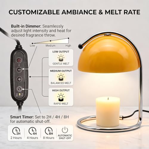 Modern Orange Candle Warmer Lamp - Image 3