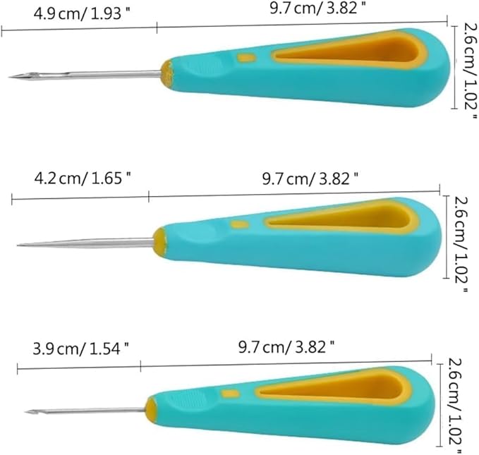 3 Pcs Green Round Hole Cone Hand Drills Punch Needle Candles Wick Tools for DIY Silicone Mould Making Punch Candle Making