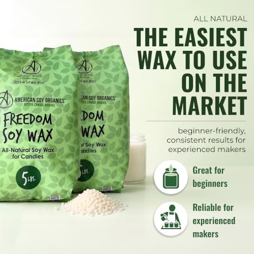 American Soy Organics Freedom Soy Wax Beads, All-Natural Candle Wax, 10 lbs - Image 2