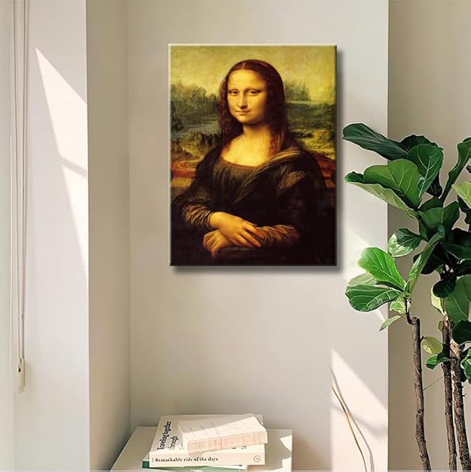 msspart Canvas Prints Wall Art Mona Lisa by by Leonardo DaVinci, The World Classic Paintings Reproductions for Living Room