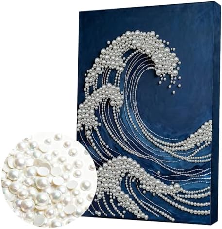 LQCrafK DIY Pearl Art Painting Handcraft Kit for Adults Beginners, Creative Design, Healing Stress-Relieving Home Wall Decoration, with Framed Painting and Tools-Waves by LQCrafK
